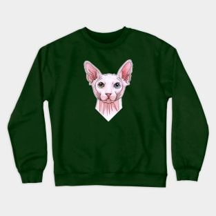 Sphynx cat portrait Crewneck Sweatshirt